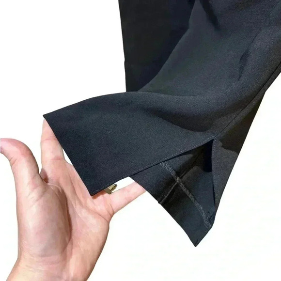 Cinq a Sept Black Brianne Pant Drapey Crepe pant with side slit size 4 - Picture 9 of 11